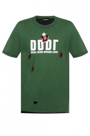 Two-layered t-shirt with raw trim, zdjęcie 1 Two-layered t-shirt with raw trim od Diesel